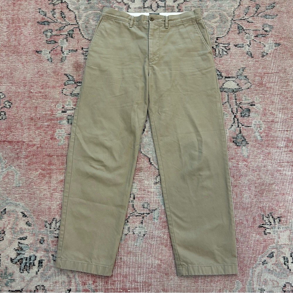 Vintage J.Crew Mens 29x30 Classic Chino Pants Khaki Tan Cotton Casual Straight